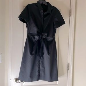 ELIE TAHARI Dress Black Short Sleeves with Pockets